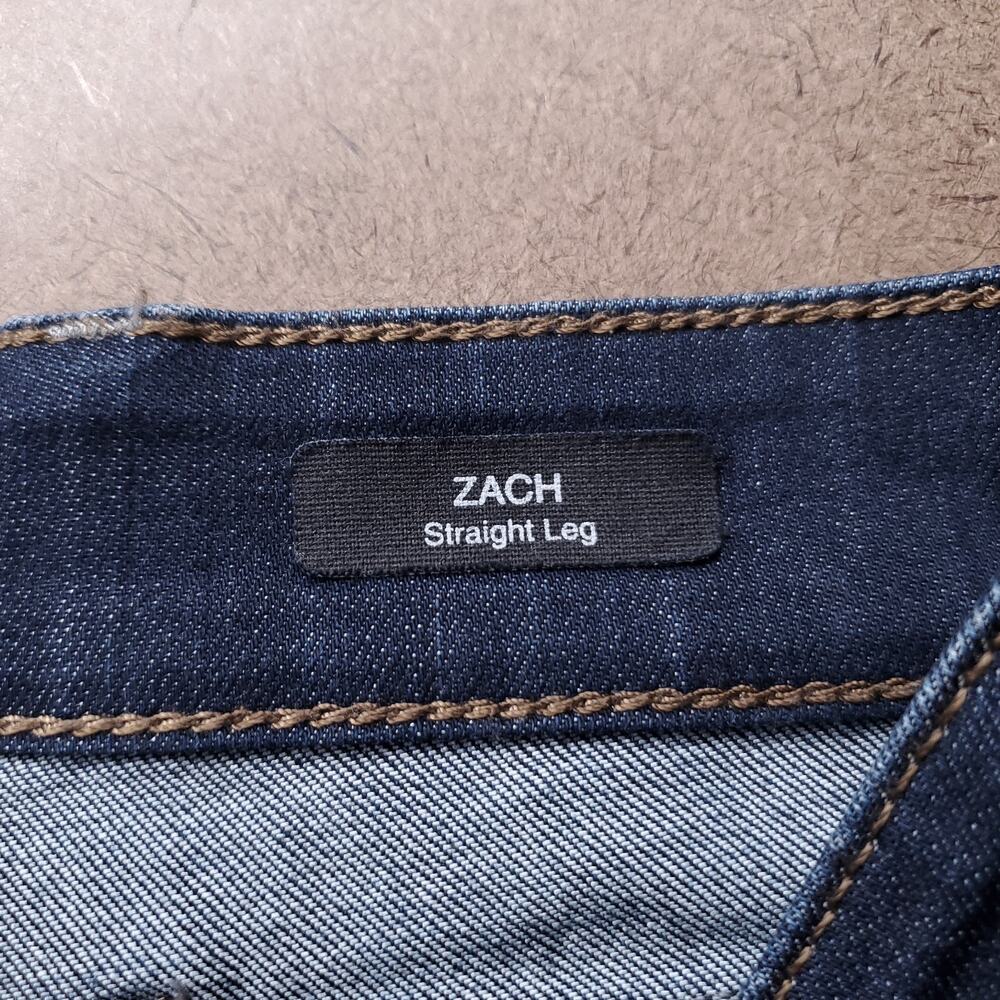 Mavi Zach Straight Leg Jeans Men Size 38x32 Dark Blue Stretch Denim - Picture 3 of 12